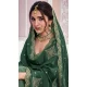 Dark Pista Green Chinon Embroidery Work Party Wear Sharara Suit - 11472201231