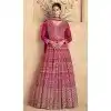 Georgette Zari Work Designer Wear Plus Size Anarkali Suit In Rani Pink - 11486201274