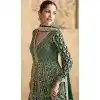Georgette Zari Work Designer Wear Plus Size Anarkali Suit In Green - 11486201275