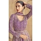 Georgette Zari Work Designer Wear Anarkali Suit In Lavender - 11486201276