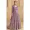 Georgette Zari Work Designer Wear Anarkali Suit In Lavender - 11486201276