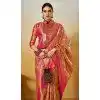 Pink Banarasi Silk Weaving Work Traditional Wear Plus Size Saree - 11291200107