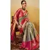 Sky Blue Banarasi Silk Weaving Work Traditional Wear Plus Size Saree - 11291200109