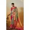 Sky Blue Banarasi Silk Weaving Work Traditional Wear Plus Size Saree - 11291200109