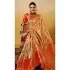 Banarasi Silk Weaving Work Traditional Wear Plus Size Saree In Multi Color - 1129120010