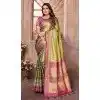 Mehendi Green Banarasi Tissue Silk Jacquard Work Traditional Wear Plus Size Saree - 11265199984
