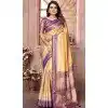 Cream Banarasi Tissue Silk Jacquard Work Traditional Wear Plus Size Saree - 11265199986