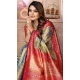 Sea Green Banarasi Tissue Silk Jacquard Work Traditional Wear Saree - 11265199987