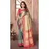 Sea Green Banarasi Tissue Silk Jacquard Work Traditional Wear Plus Size Saree - 11265199987