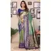 Banarasi Tissue Silk Jacquard Work Ethnic Wear Plus Size Saree In Sea Green - 11266199988
