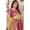 Banarasi Tissue Silk Jacquard Work Ethnic Wear Plus Size Saree In Cream - 11266199989