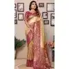 Banarasi Tissue Silk Jacquard Work Ethnic Wear Plus Size Saree In Cream - 11266199989