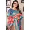Banarasi Tissue Silk Jacquard Work Ethnic Wear Plus Size Saree In Dark Peach - 11266199990