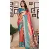 Banarasi Tissue Silk Jacquard Work Ethnic Wear Plus Size Saree In Dark Peach - 11266199990