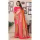 Banarasi Tissue Silk Jacquard Work Ethnic Wear Saree In Orange - 11266199992