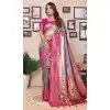 Banarasi Tissue Silk Jacquard Work Ethnic Wear Plus Size Saree In Purple - 11266199993