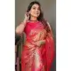 Orange Banarasi Tissue Silk Jacquard Work Ethnic Wear Plus Size Saree - 11268200001