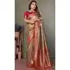 Olive Green Banarasi Tissue Silk Jacquard Work Ethnic Wear Plus Size Saree - 11268200002