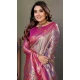 Purple Banarasi Tissue Silk Jacquard Work Ethnic Wear Saree - 11268200004