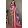 Purple Banarasi Tissue Silk Jacquard Work Ethnic Wear Plus Size Saree - 11268200004