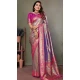 Purple Banarasi Tissue Silk Jacquard Work Ethnic Wear Saree - 11268200004