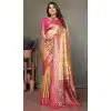 Dark Beige Banarasi Tissue Silk Jacquard Work Ethnic Wear Plus Size Saree - 11268200007