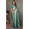 Multi Color Banarasi Tissue Silk Jacquard Work Ethnic Wear Plus Size Saree - 11268200008