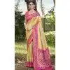 Beige Art Silk Woven Work Designer Party Wear Plus Size Saree - 11391200606