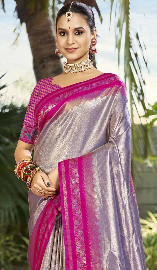 Lavender Art Silk Woven Work Designer Party Wear Saree - 11391200607 Lavender Art Silk Woven Work Designer Party Wear Saree - 11391200607