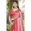 Pink Art Silk Woven Work Designer Party Wear Plus Size Saree - 11391200608