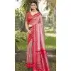 Pink Art Silk Woven Work Designer Party Wear Plus Size Saree - 11391200608