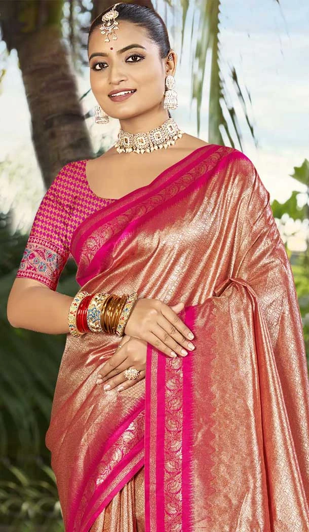 Rust Art Silk Woven Work Designer Party Wear Saree - 11391200609 Rust Art Silk Woven Work Designer Party Wear Saree - 11391200609
