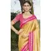 Gold Art Silk Woven Work Designer Party Wear Plus Size Saree - 11391200610
