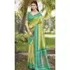 Green Art Silk Woven Work Designer Party Wear Plus Size Saree - 11391200611