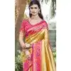 Art Silk Weaving Zari Work Party Wear Plus Size Saree In Golden - 11392200614