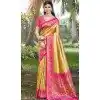 Art Silk Weaving Zari Work Party Wear Plus Size Saree In Golden - 11392200614