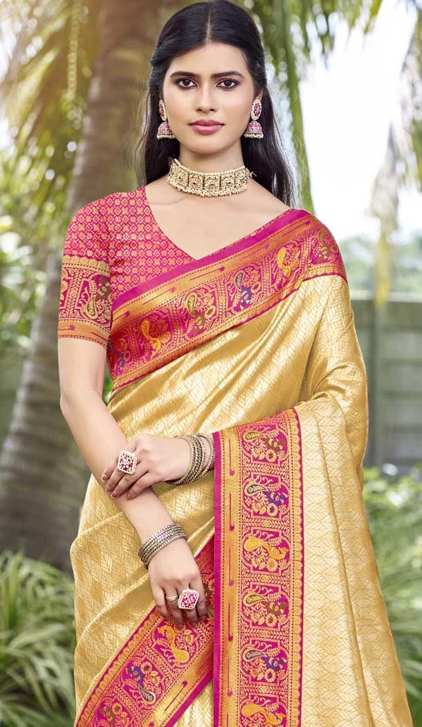 Art Silk Weaving Zari Work Party Wear Saree In Light Yellow - 11392200615 Art Silk Weaving Zari Work Party Wear Saree In Light Yellow - 11392200615