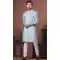 Sea Green Soft Cotton Digital Print Work Party Wear Men Kurta Pajama - 11468201068