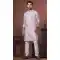 White Multi Color Cotton Digital Print Work Party Wear Men Kurta Pajama - 11468201076