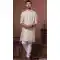 Beige Cotton Digital Print Work Party Wear Men Kurta Pajama - 11468201077
