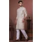 Cream Multi Color Cotton Digital Print Party Wear Men Kurta Pajama - 11468201079