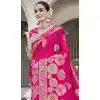 Rani Pink Art Silk Weaving Work Party Wear Plus Size Saree - 11393200618