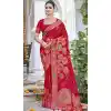 Red Art Silk Weaving Work Party Wear Plus Size Saree - 11393200622
