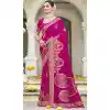 Art Silk Weaving Work Designer Party Wear Plus Size Saree In Rani Pink - 11394200624