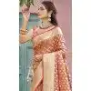 Dark Peach Art Silk Printed Work Traditional Wear Plus Size Saree - 11411200684
