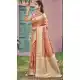 Dark Peach Art Silk Printed Work Traditional Wear Saree - 11411200684