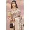 Beige Art Silk Printed Work Traditional Wear Plus Size Saree - 11411200686