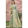 Art Silk Printed Work Traditional Wear Plus Size Saree Mint Green - 11411200687