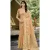 Art Silk Zari Work Designer Party Wear Plus Size Saree In Peach - 11412200689