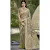 Art Silk Zari Work Designer Party Wear Plus Size Saree In Grey - 11412200690